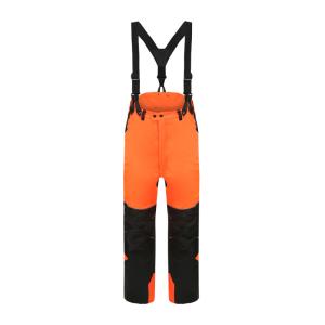Quality Hivis Color Technical Chainsaw Safety Bibpants, anti chainsaw safety bib trousers, chainsaw protective clothing wholesale