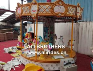 Quality 6 8 12 seats mini carousel ride for sale amusement park games wholesale