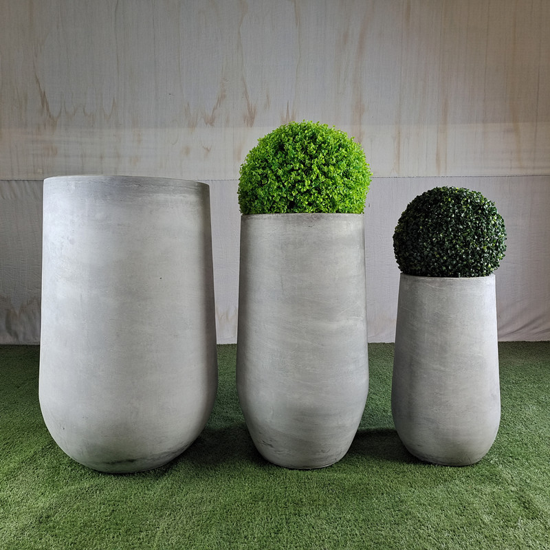 Smooth Surface Fiber Clay Planter For Business Durable And Stylish Choices