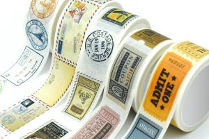 Quality Tearable Vintage Stamp Printed 7mm Washi Decorative Tape wholesale