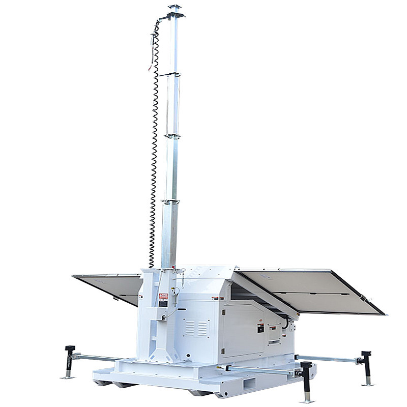 Construction Sites And Outdoor Events Made Brighter With Solar Light Tower Rental 3 × 460W Solar Panels Included