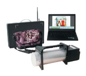 Portable x-ray baggage scanning system