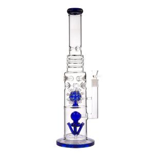 Quality Double Percolator Glass Bongs Hookah Heavy Glass 9mm wholesale