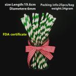 FDA Certificate Biodegradable Paper Straws Food-grade Recyclable Printed Eco