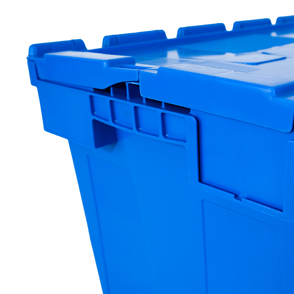 Food Grade Plastic Attached Lid Container for Nesting and Logistic OEM ODM Acceptable