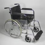 Custom Color Folding Steel Wheelchair Flip Back PU Seat And Armrest