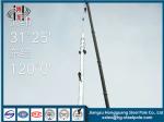 H25m Height Q345 Telecommunication Mast Towers For Broadcasting Industry