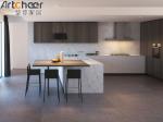 White Glass Door Lacquer Surface Treatment Modular Kitchen Cabinets For Project