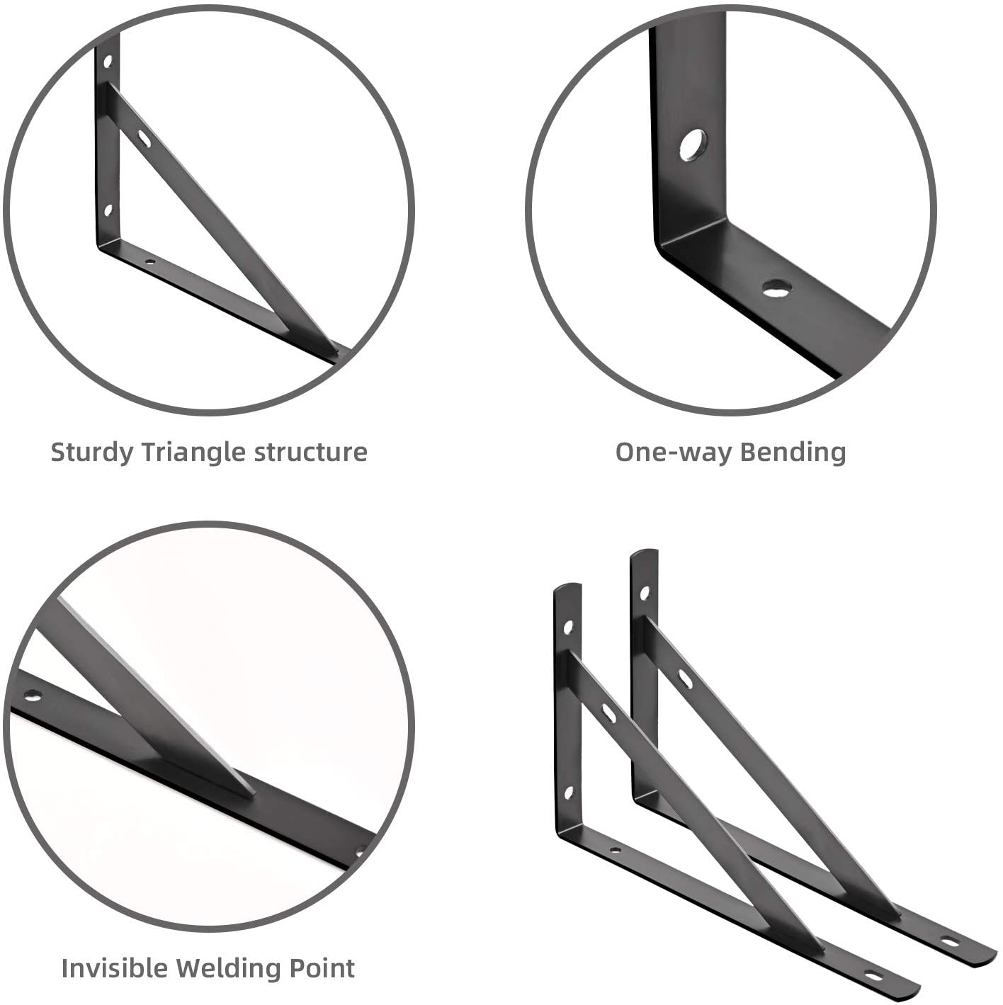 Home Decoration Right Angle Wall Mount Shelf Support Bracket Heavy Duty Shelf Bracket
