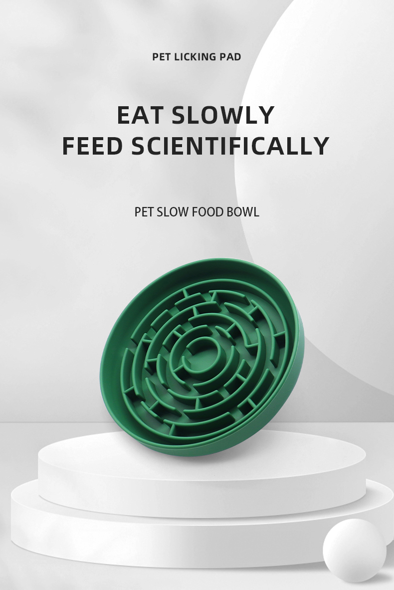 Silicone Dog Slow Feeder Food Grade Purple Green Slow Eating Dog Bowl