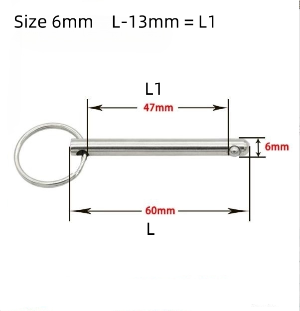 Stainless Steel Shaft Plunger Push Button Handle Spring Loaded Quick-Release Ball Lock Pin with Steam Oxide Nitride Finish