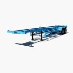 2 Tandem Axles 40FT ISO Straight Skeleton Truck Semi Trailers for Light