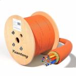 Round Yellow Fibre Optic Cable , PVC Lszh GJFJV 8 Core Fiber Optic Cable