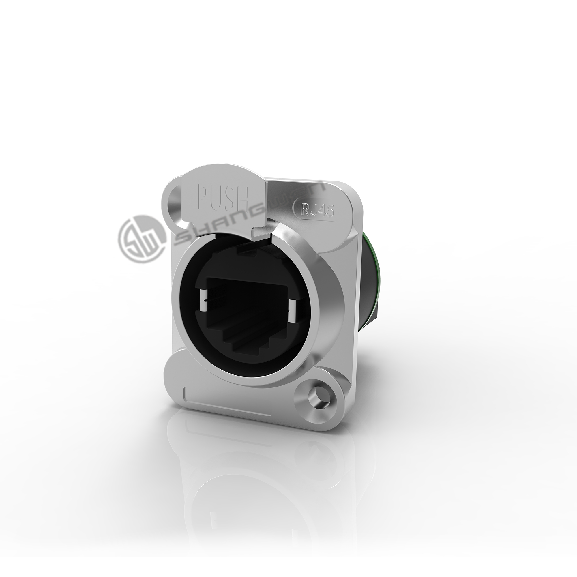 IP44 Rj45 Connector Industrial Solder Male Female 8pin Horn Straight Plug