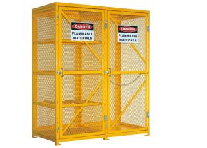 Quality 6 Feet Two Door Outdoor Propane Storage Cage , Gas Cylinder Storage Box Anticorrosive wholesale