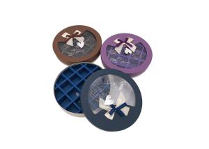 Quality Blue Brown Chocolate Presentation Box Round Cardboard Gift Boxes wholesale