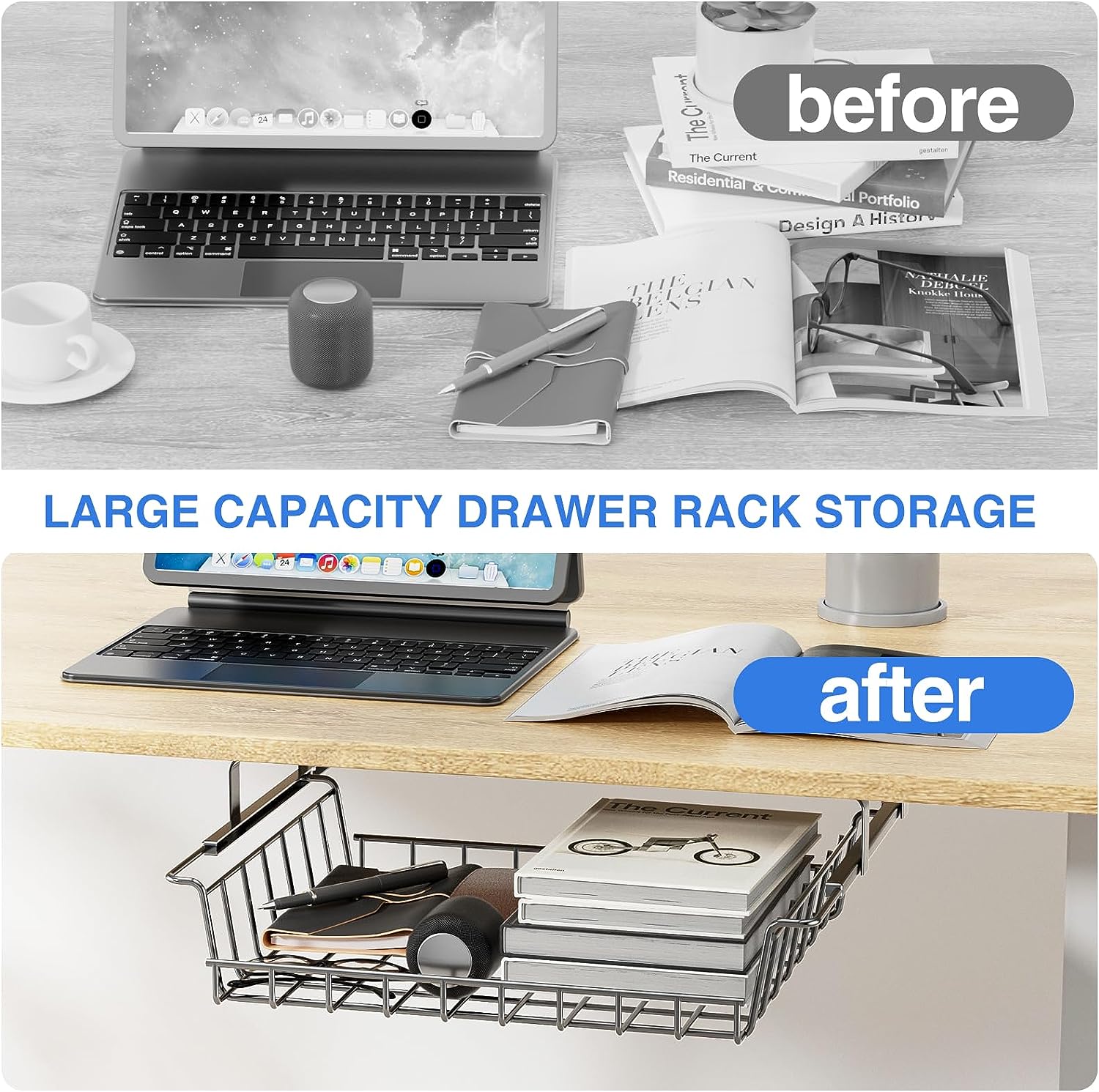 Under Desk Storage Shelf Cable Management Tray Under Desk Metal Under Desk Drawer Tray