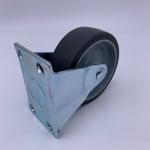 Plain Bearing Gray Rubber Rigid Caster Wheels for Furniture 2.5 Inch 65mm