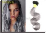Unprocessed Brazilian Virgin Hair Body Wave Grey Remy Human Hair Weave Full Ends