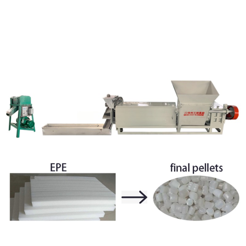 22kW Plastic EPE Foam Granules Making Extruder Machine Single Screw