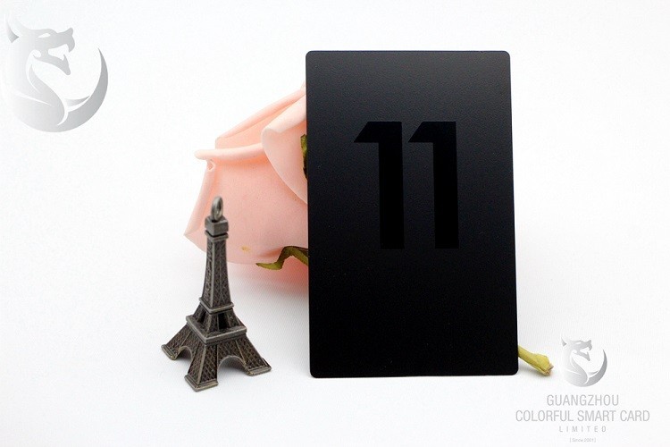 Premium quality plated black metal magnetic stripe credit card