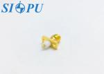 Microstrip Female SMA RF Connector Dual Hole Blue Mounted