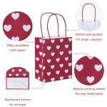 Valentine's Day 2024 Small Gift Shopping Kraft Paper Bags for Jewelry in Custom