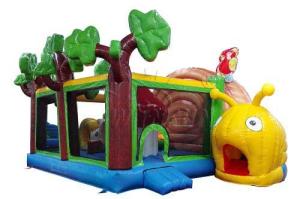 Quality Cute Snail Style Inflatable Jump House , Waterproof Blow Up Bounce House wholesale
