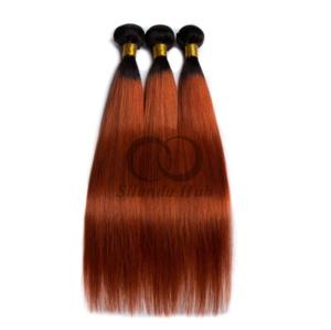 Quality #T1B/Ginger Straight Remy Human Hair Bundles Sew In Weave Bundles Brazilian Bundle Deals wholesale