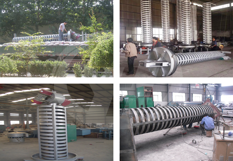 Stainless Steel Industrial Bucket Elevators Dzc Vertical Vibration Hoist / Screw Conveyor