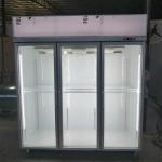Upright Commercial Ice Cream Display Freezer With Three Glass Door