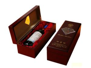 Quality MDF with wood veneer gift wine box wholesale