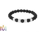 22g Etching Words Available Volcanic Stone Bead Bangle