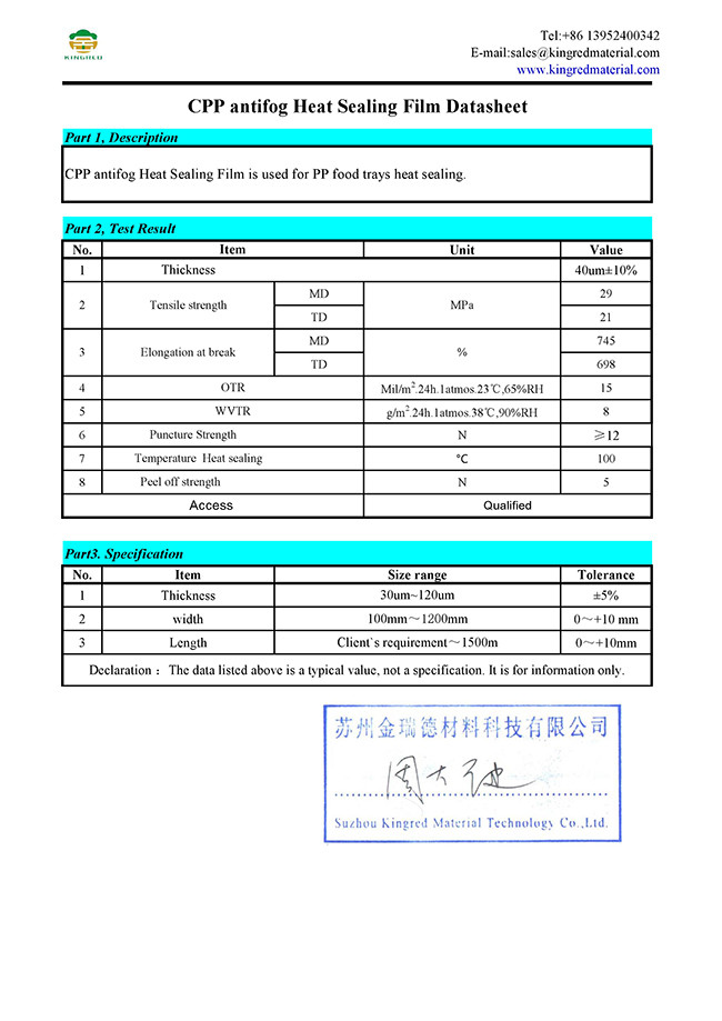 Wholesale Anti Fog Food Grade Transparent Color PVC Film For Fruits
