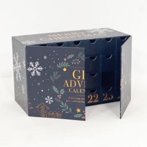 Quality Open Door Magnet Cardboard Paper Gift Box For Cosmetic Jewelry Makeup Advent Calendar wholesale