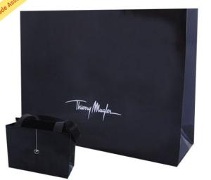 Quality luxury Custom Made Gift Printed Paper Shopping Bags with ribbon handle wholesale