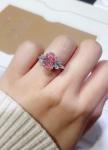 Large Size 3.52ct Pink Lab Created CVD Diamond Ring Oval Shape 18k White Gold