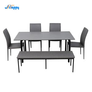 Quality 1800*850mm Modern Fixed Top Dining Table With Metal Base DT-996-165 wholesale