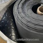 Black Rubber Floor Mat 3mm Thick Coin Pattern Non Slip Protect Floor