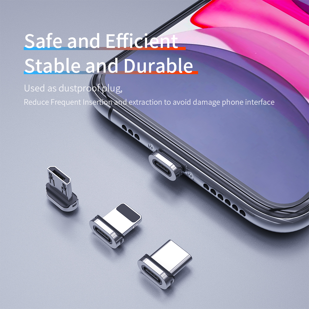 Essager 2022 Mini Magnetic Type C Female to Micro USB Type C Quick Charge Data Transmission Adaptor OTG Adapter