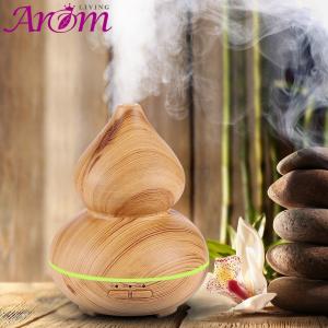 China 150ML Calabash Design Cool Mist Mini Air Wood Grain Essential Oil Aroma Diffuser on sale