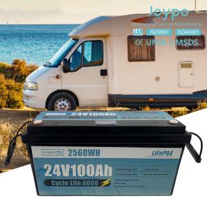 Quality 24V 100Ah 200Ah RV Lithium Battery LiFePO4 Lithium Ion Camper Trailer Battery wholesale