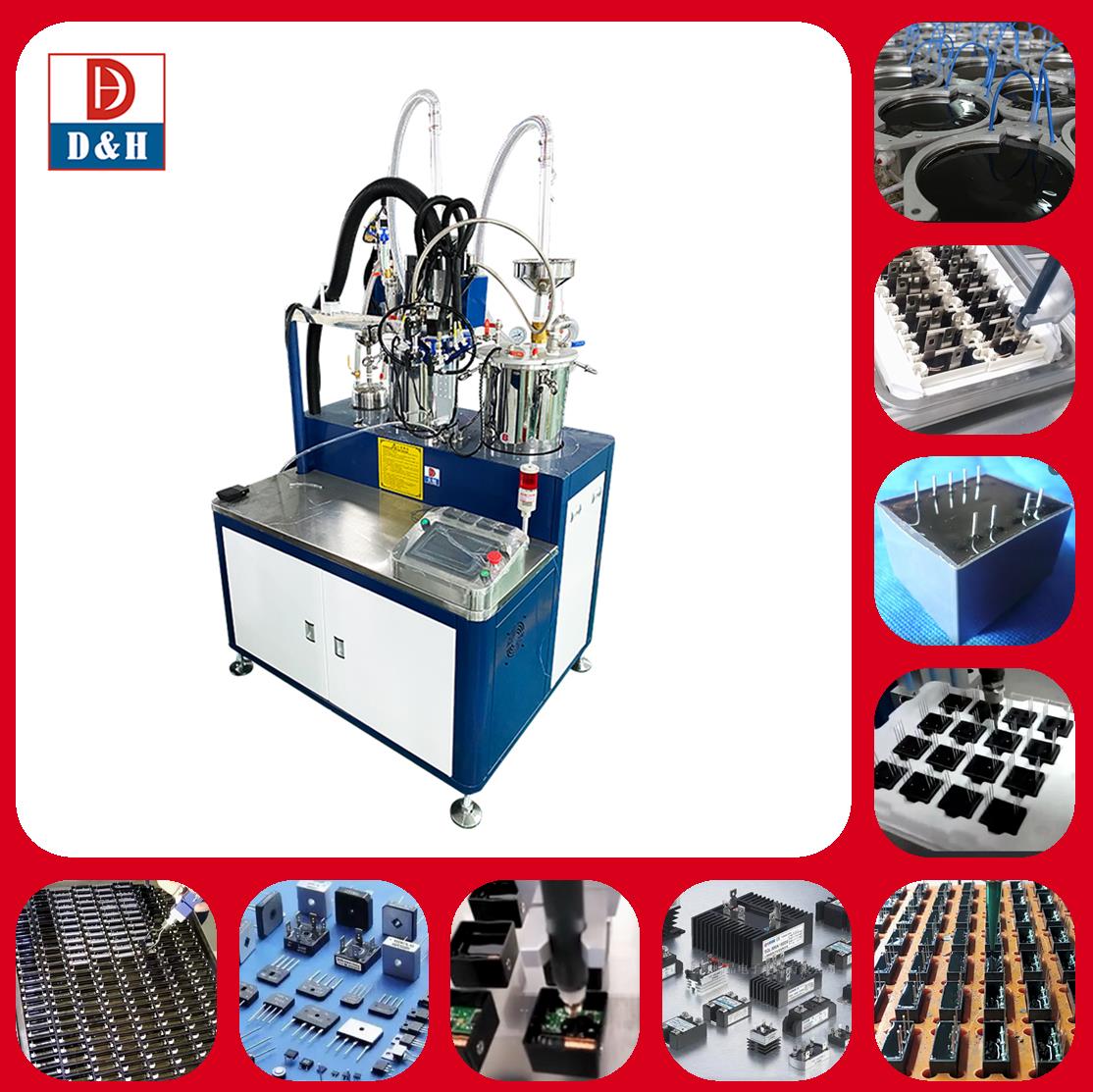 Hand-Held Glue Gun Equipped 2-Component Resin Dispensing Machine for Easy Dispensing