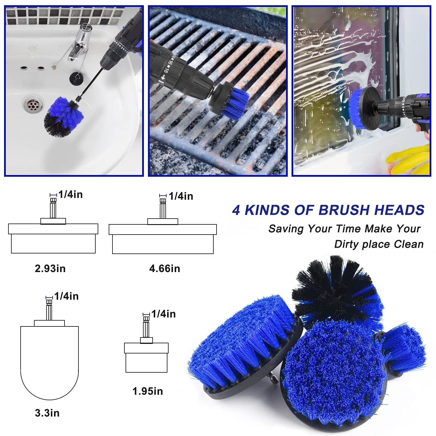 21 Pcs Car Cleaning Tools Kit Buffing Sponge Pads For Wheels Dashboard Interior