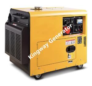 Quality Mobile Silent Portable Generator , 6KW Diesel Generator Backup Power wholesale