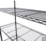 Carbon Steel Black Commercial Shopping Trolley 18*48*72'' NSF Household Light