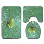Pets Universal Toilet Lid Cover Bathroom Mat 3 Piece Set Non Slip