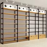 wholesale supermarket shelves shop racks gondola shelving with side net store