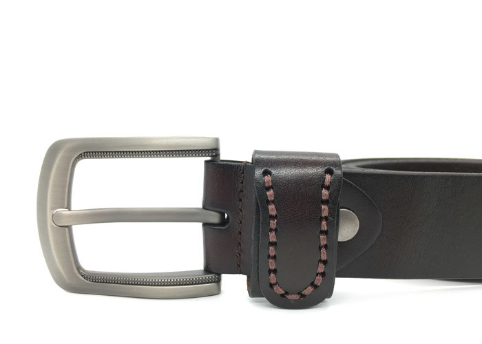 Heavy Duty Italian Leather Causal Dress Belt For Men With Single Prong Buckle