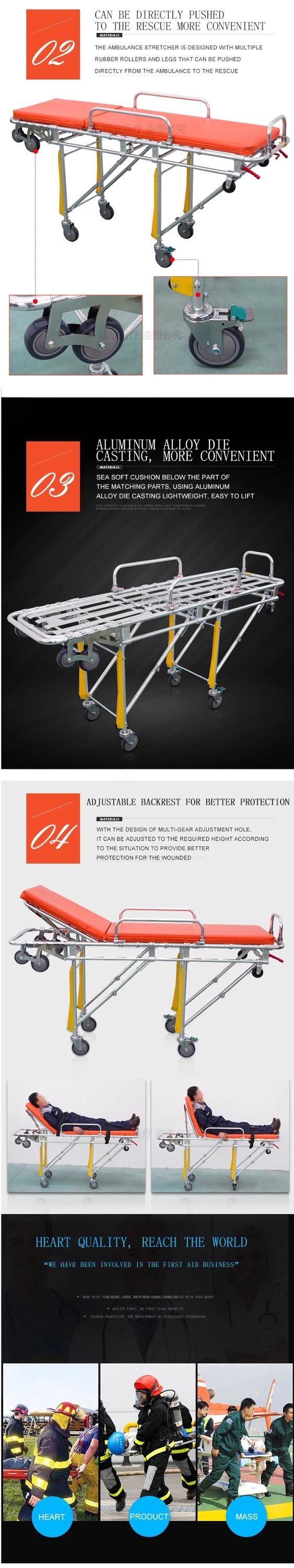 Aluminum Alloy Automatic Loading Ambulance Stretcher CE Certificate